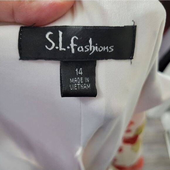 S.L. Fashions Women's Chiffon Tier sleeveless Dress - Picture 7 of 8